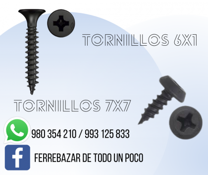 Tornillos 6x1 y 7x7