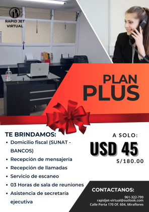 Alquiler de Oficinas Virtuales Plan Plus