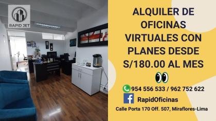 OFICINA VIRTUAL ADMINISTRATIVA EN MIRAFLORES